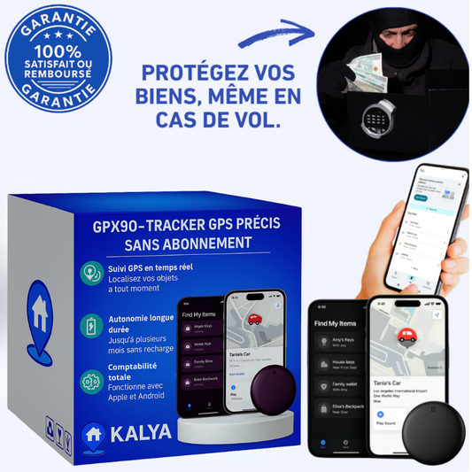 GPX90 – Tracker GPS précis sans abonnement (Android/Apple)
